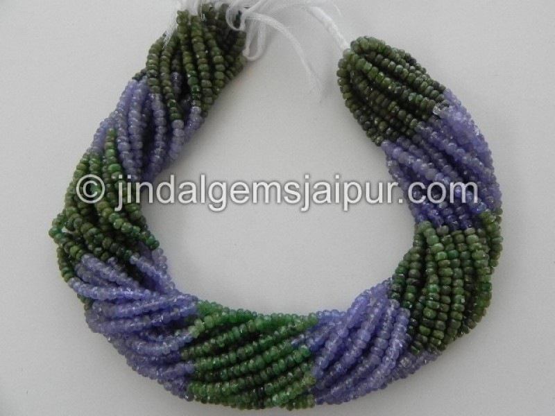 Multi Stone Faceted Roundelle Shape Beads